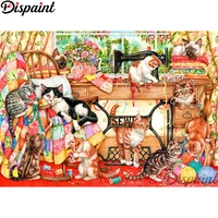 dispaint full squareround drill 5d diy diamond painting animal cat flower 3d embroidery cross stitch home decor gift a12218