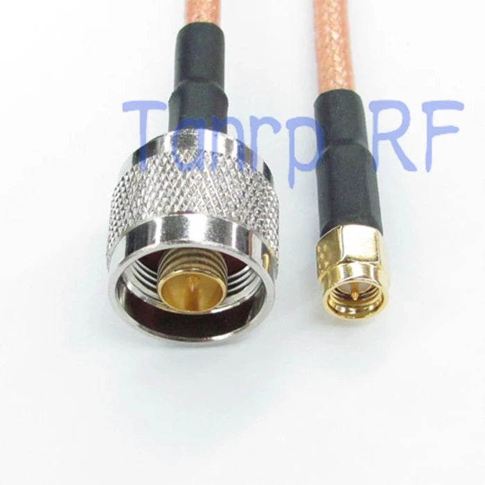 1 шт. 3 фута RG142 м косичка Соединительный коаксиальный кабель N штекер SMA RF разъем