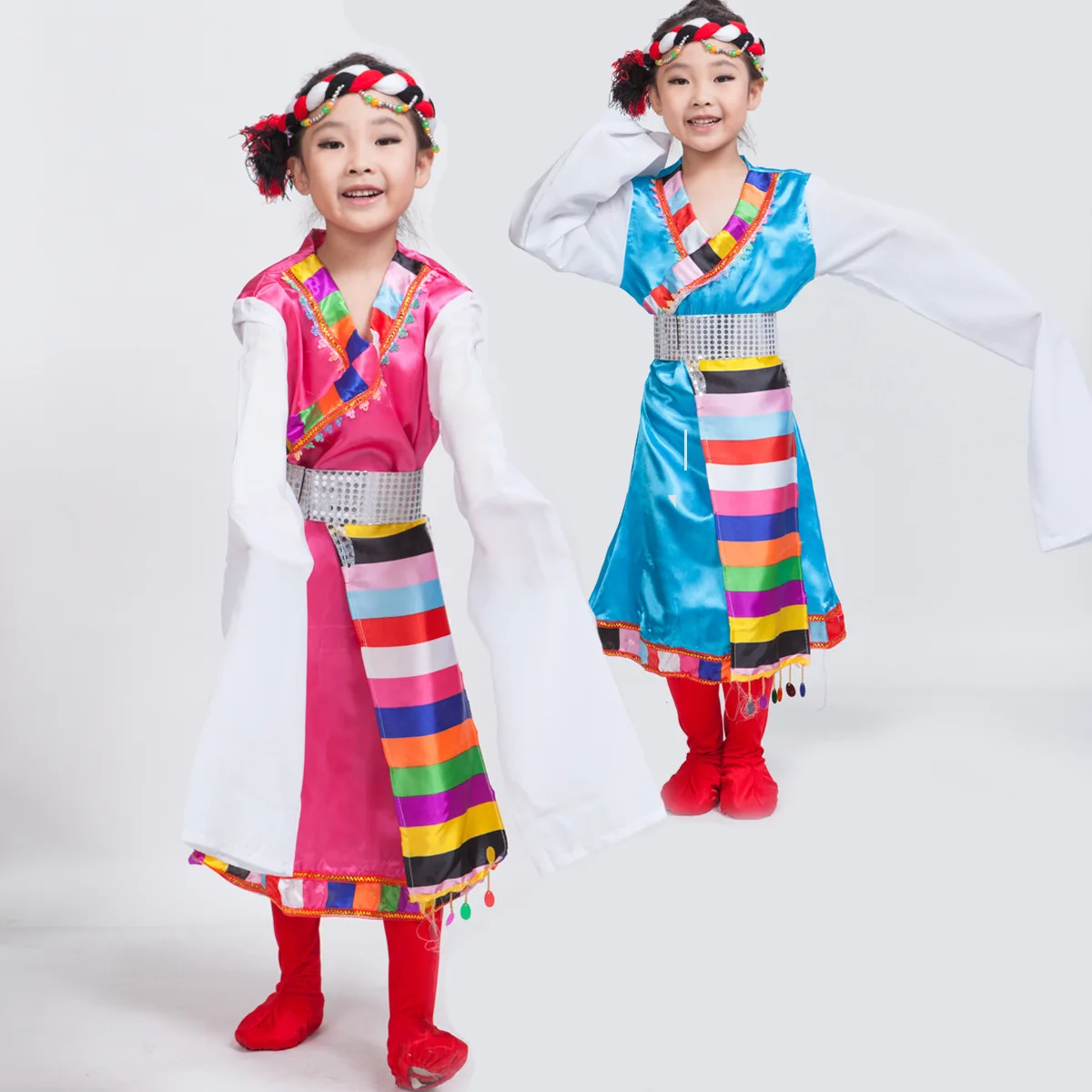 

Детская одежда Hmong, китайские национальные традиции, Tujia Hmong, платье с рукавом-водой, одежда для девочек, танцевальные костюмы для выступлени...