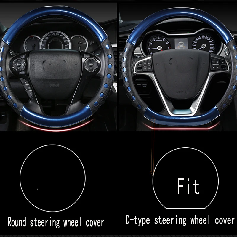 Новинка автомобильные чехлы на руль модели D Стайлинг для Renault Megane 2 Duster Clio Honda Civic