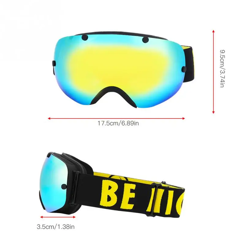 Лыжные очки с двойными линзами UV400 противотуманные лыжные для катания на лыжах