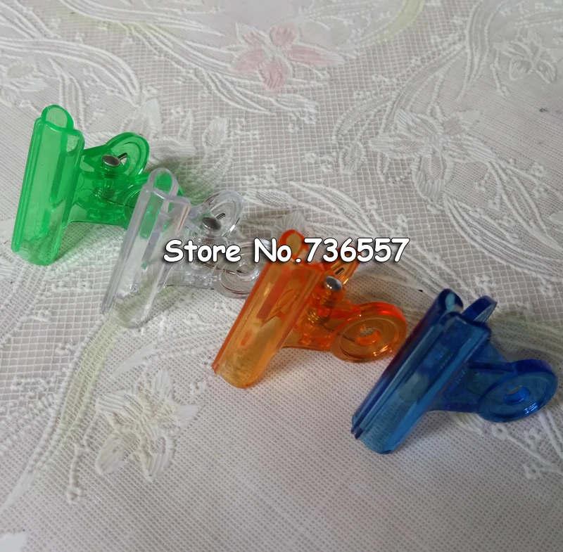 

72pcs/lot 29mm 9505 mix colored purse plastic round paper clips High quality transparent Kawaii Rilakkuma series Bookmark/Memo