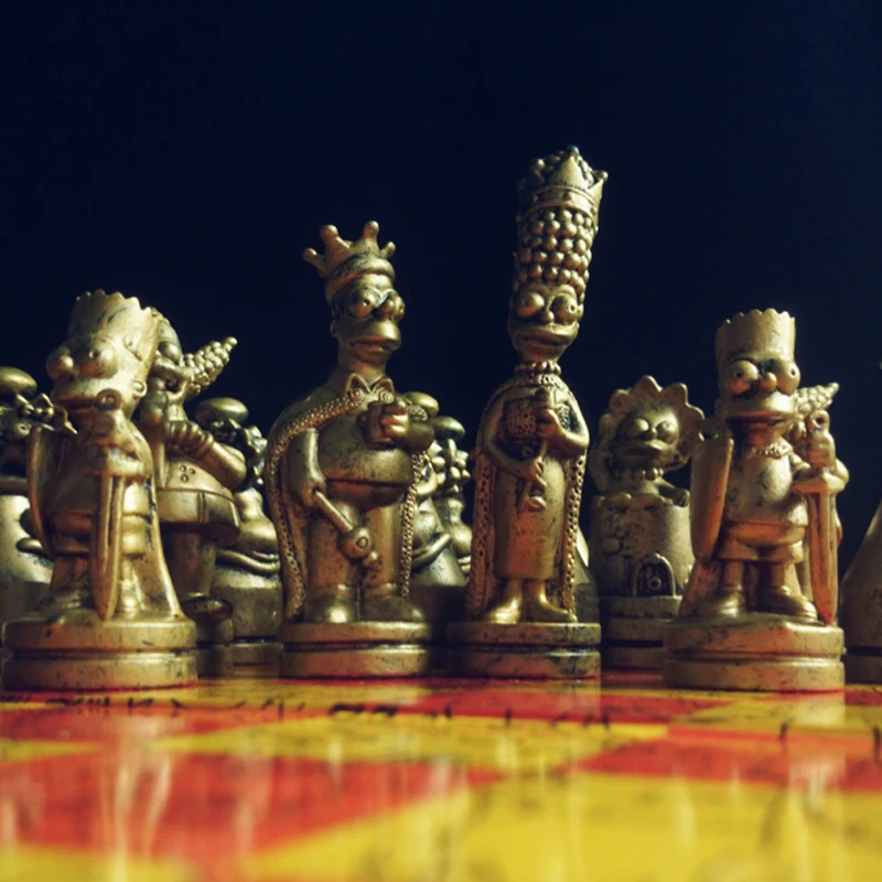 Золотая Серебряная кукла шахматы набор головоломка игра хороший подарок для