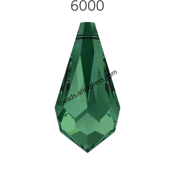 Emerald 205 1 шт.) Кристалл от Swarovski 6000 каплевидный кулон сделано в австрийском стиле свободные бусины горный хрусталь сделай сам Изготовление ювелирных изделий - Цвет: Emerald 205