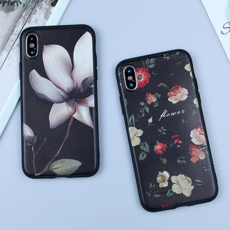 Для iphone 6s чехол милый 3D тиснение Мультфильм рисунком для iPhone Xs Max 7 8 плюс 5 5S SE 6