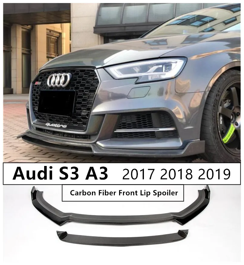 Передний спойлер из углеродного волокна для Audi S3 A3 Sports Edition 2017 2018 2019