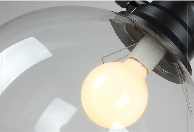 Скандинавские винтажные железные подвесные светильники стеклянные промышленные для кухни спальни кафе