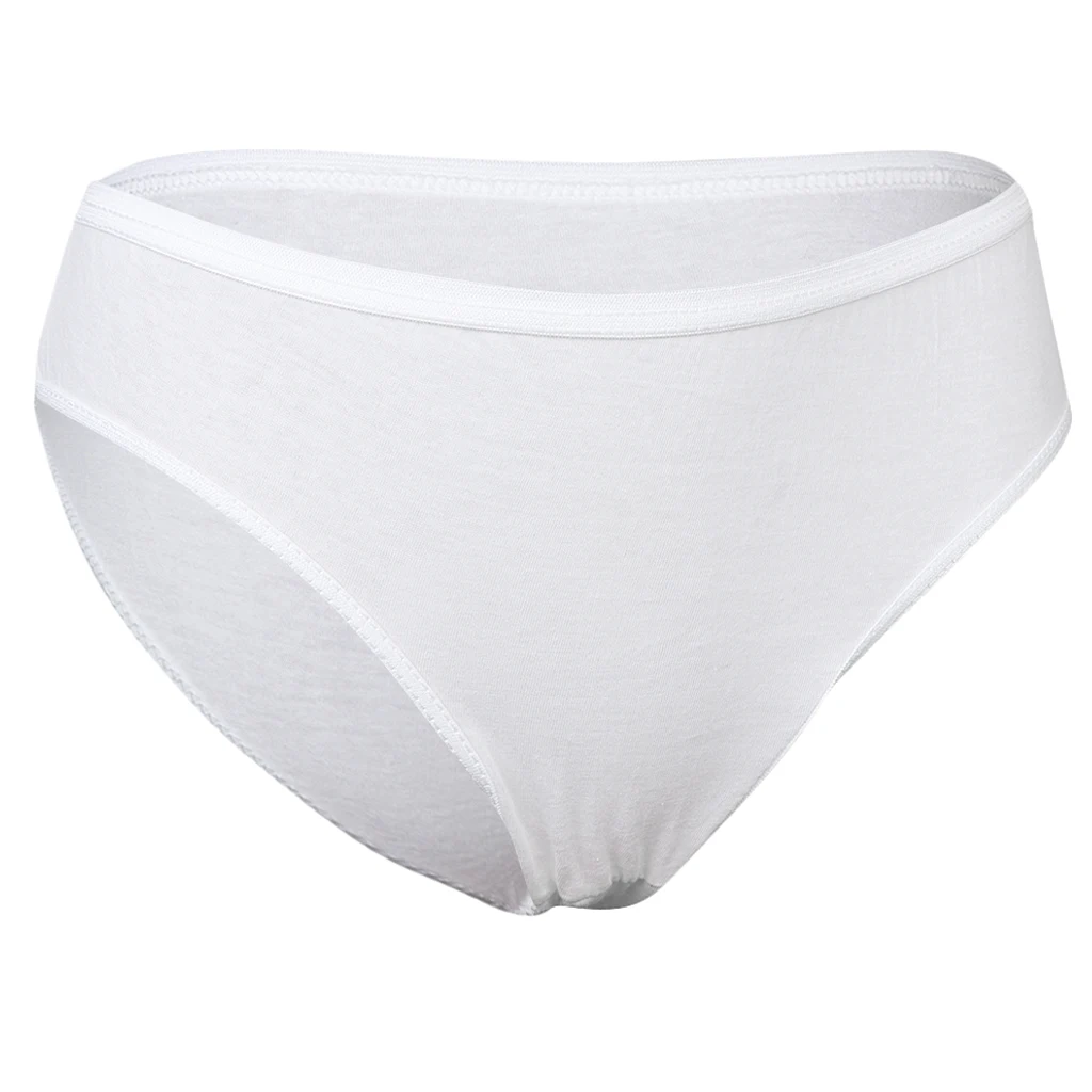 Женские одноразовые хлопковые трусики моющиеся для путешествий белые от