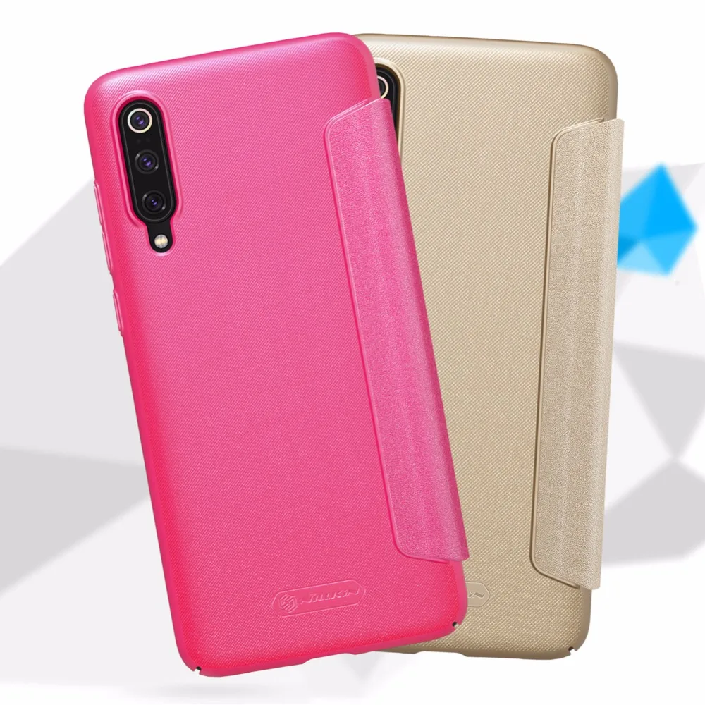 Чехол NILLKIN для Xiaomi Mi9 Explore Роскошные Блестящие Кожаные чехлы-книжки задняя крышка