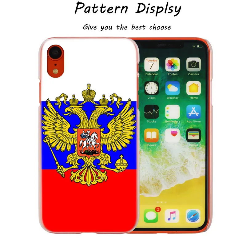 Binful флаг России эмблема Горячая Мода Прозрачный жесткий чехол для телефона с