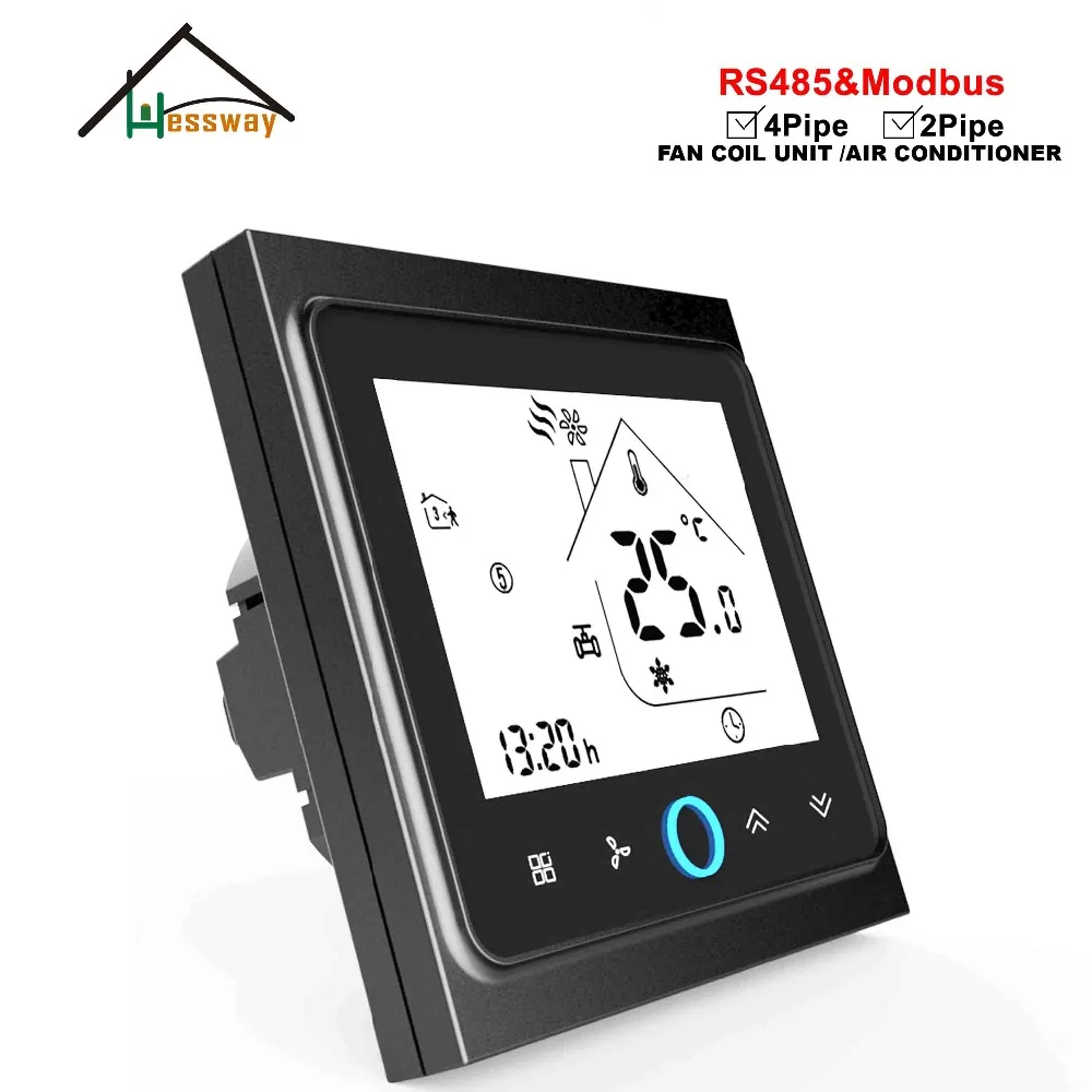 HESSWAY 2 трубы фанкойл блок термостат RS485/MODBUS RTU связь для умный крутой переключатель отопления