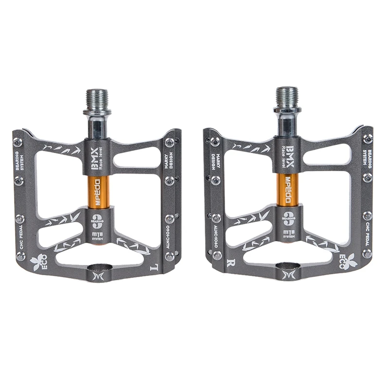 1 пара педалей для горного велосипеда Ультралегкий алюминиевый сплав 4 подшипника MTB Bicicleta Cycling Flat BMX Anti-slip on.
