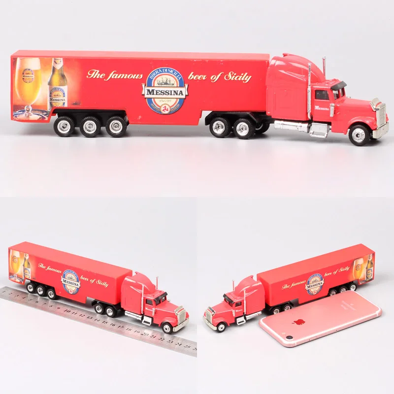 1/87 Scale Mini Small Germany Advertising AD Media container Cargo trailer tow Truck Diecasts& Toy Vehicles model Cars souvenir