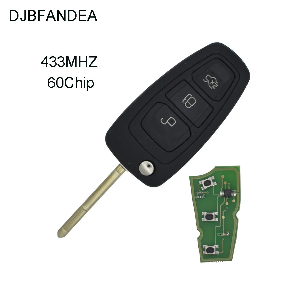 DJBFANDEA 3 кнопочный пульт дистанционного управления брелок для Ford Focus Mk1 Mondeo Transit