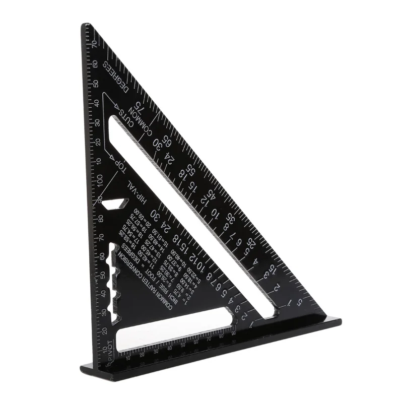

7 Inch Metric Aluminum Alloy Speed Square Roofing Triangle Angle Protractor H02