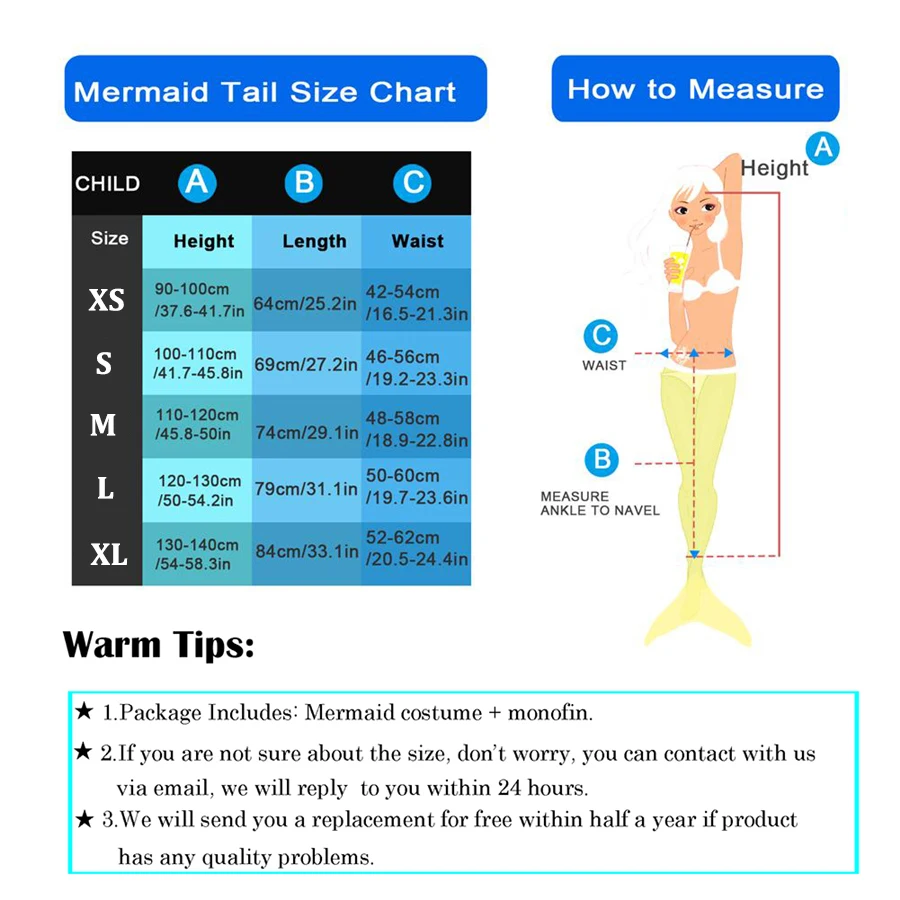 Женский моноласт для плавания с хвостом русалки детский купальный костюм