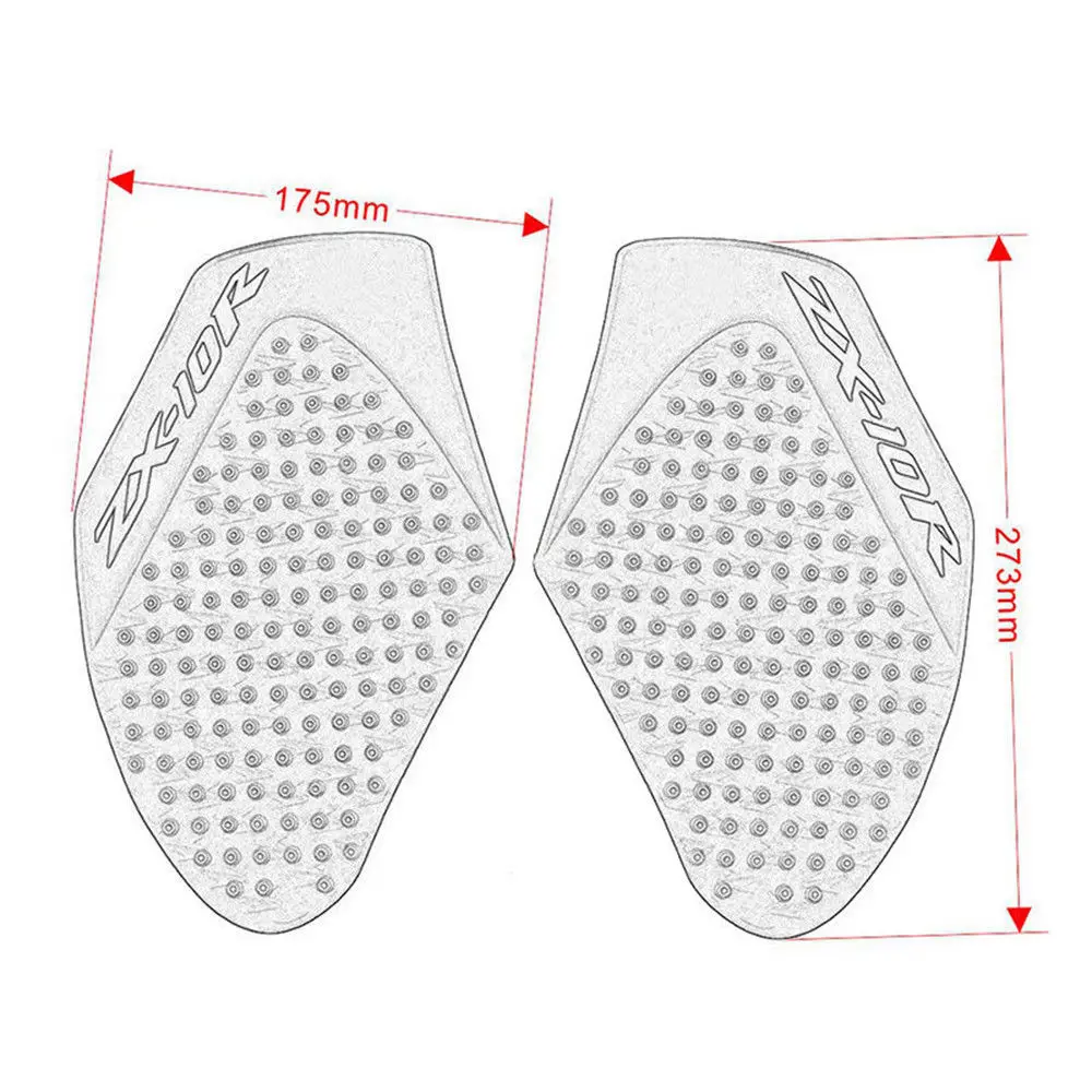 For Kawasaki Ninja ZX10R ZX-10R 2011-2016 2012 2013 2014 2015 Anti slip Tank Pad Side Gas Knee Grip Traction Pads Sticker Decals |