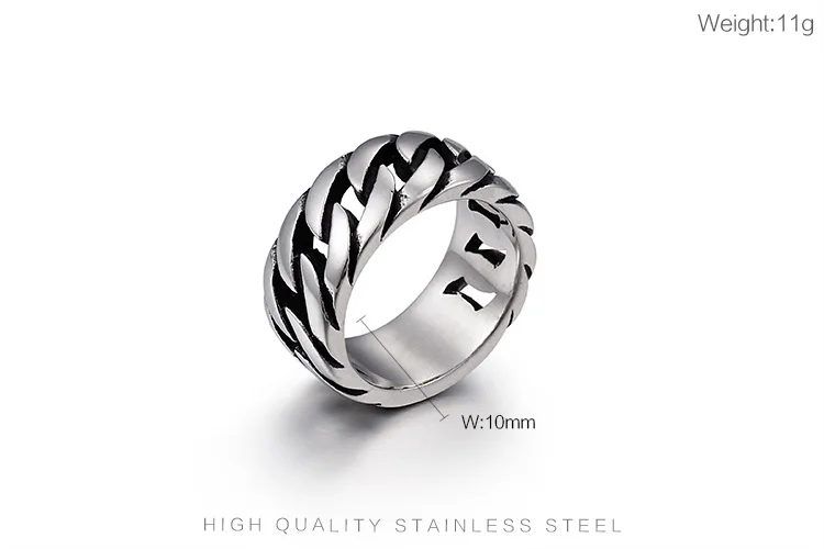 Мужское кольцо из нержавеющей стали модное классическое роскошное аксессуар для