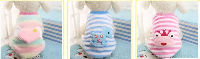 5 шт./лот) Одежда для собак чихуахуа кошка мультфильм Фланелевое пальто для собак roupas водонепроницаемый жилет для собаки LY171101