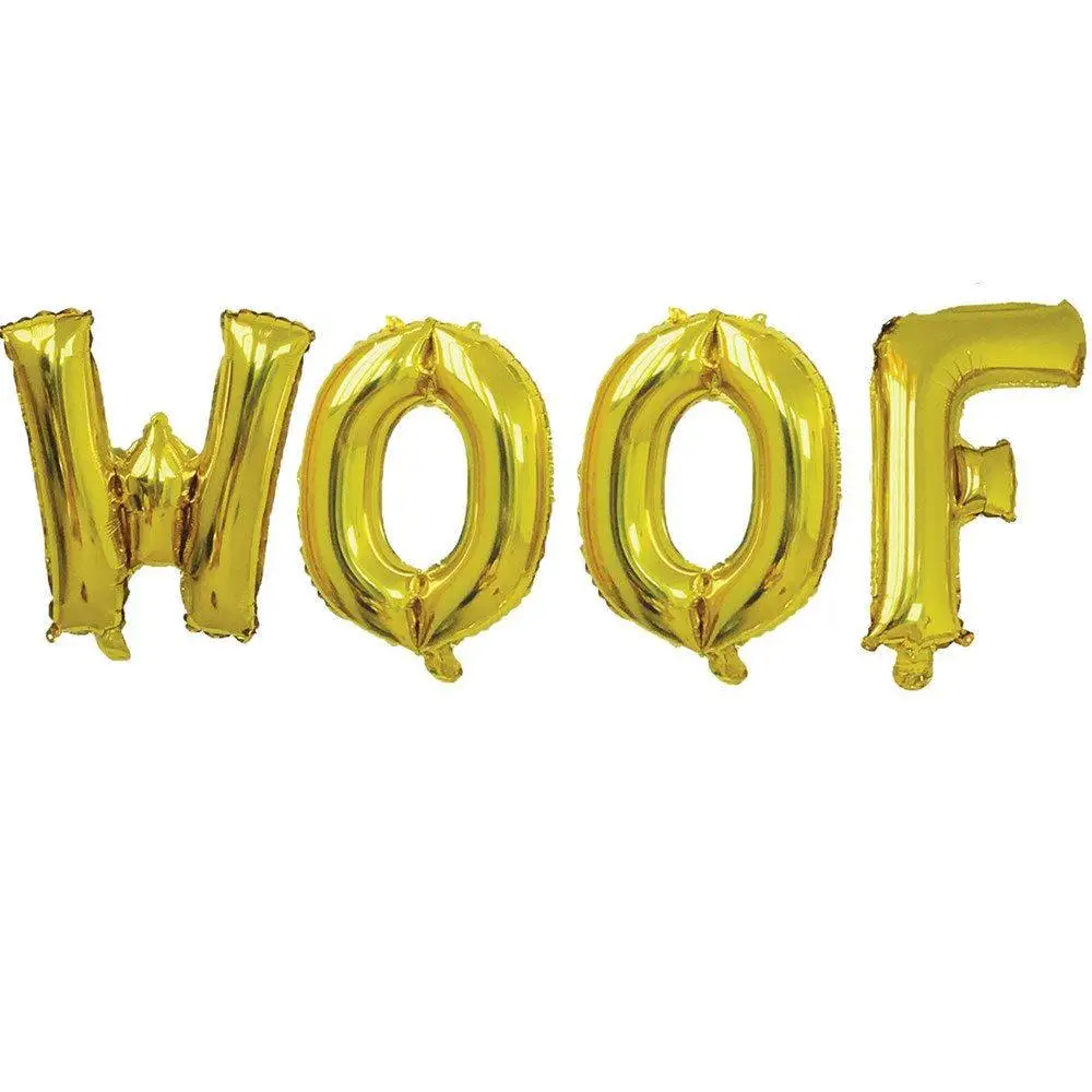 4 шт. Pet Dog Puppy Party баннер с надписью Glod Silver Woof надувные шары из алюминиевой фольги