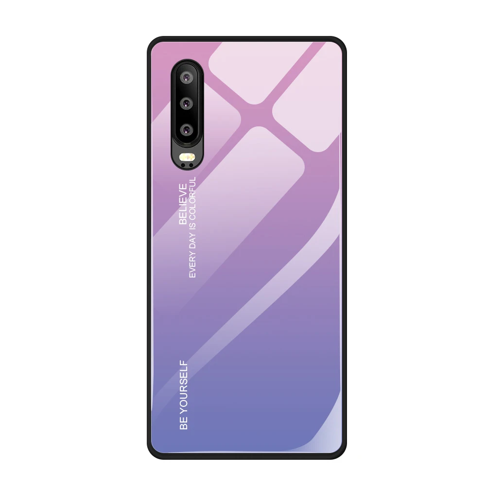 01 Чехол из закаленного стекла RAXFLY с градиентом для huawei P20 P30 Lite Pro, чехол для телефона s, чехол для huawei mate 20 Lite Pro Honor 20 Pro - Цвет: 01