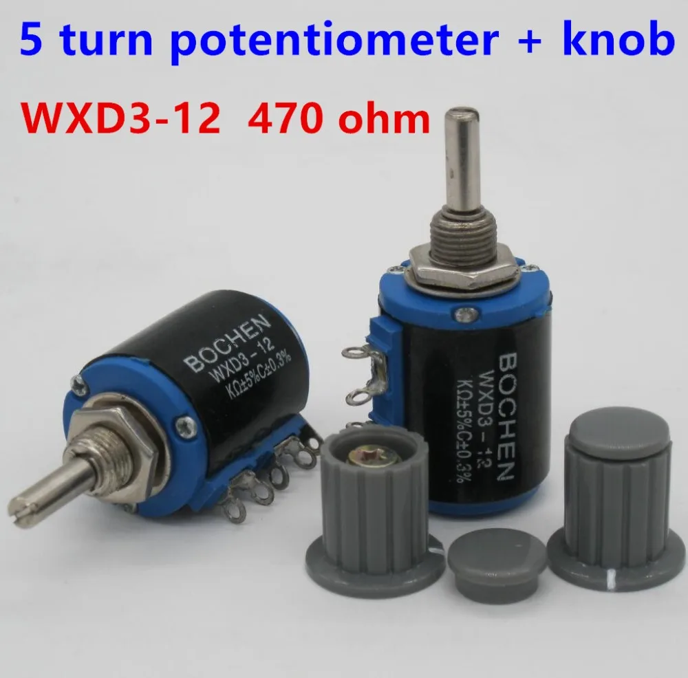 2 шт. WXD3 12 Вт 470 Ом 2W 5 колец многокруговой прецизионный потенциометр с проволочной