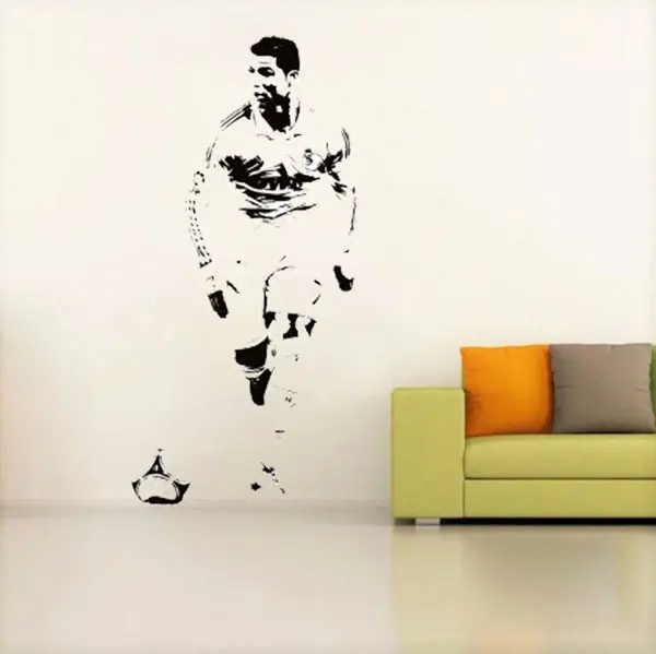 

Football Player Sticker Decal Decor Ronaldo Art Vinyl Cristiano Football Home Wall Sticker Decal Decor Poster Mural