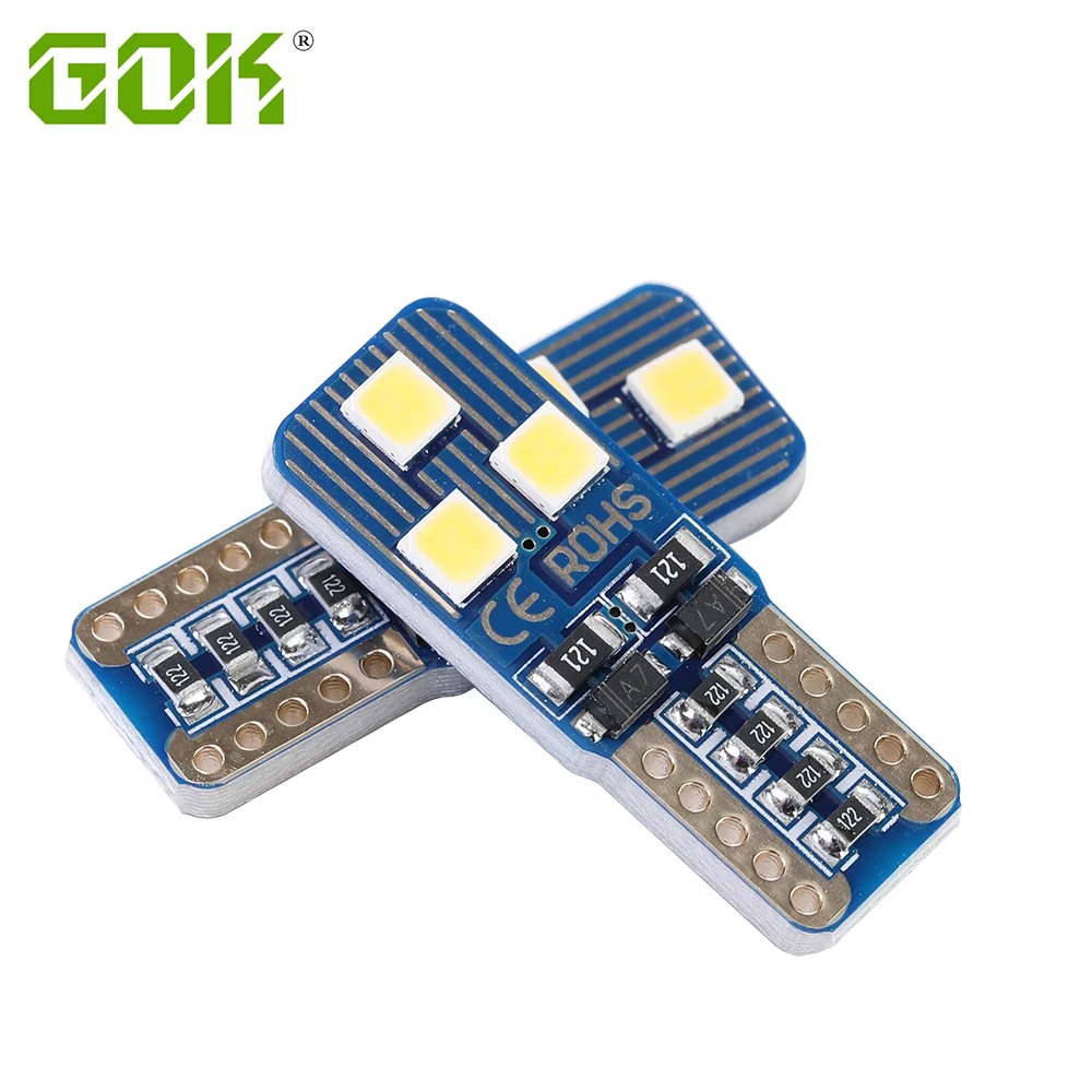 10 шт. светодиодные лампы T10 Canbus 6smd 3030 Led w5w 168 194 для освещения салона автомобиля