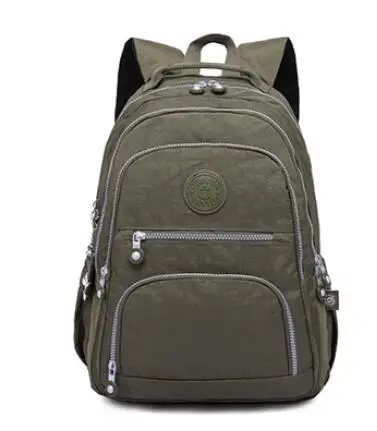 Школьный рюкзак для девочек-подростков Mochila Feminina, женские рюкзаки, нейлоновый водонепроницаемый повседневный рюкзак для ноутбука, женский рюкзак - Цвет: arm green