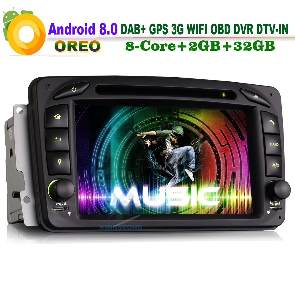 Автомобильная стереосистема Android 8 0 3G DAB + WiFi Bluetooth BT OBD DVR DTV IN СБ Navi Автомобильный GPS