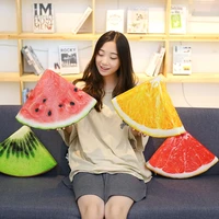 creative simulation summer cool watermelon fruit pillow ice cream orange iemon oval cushions sofa throw real life pillow
