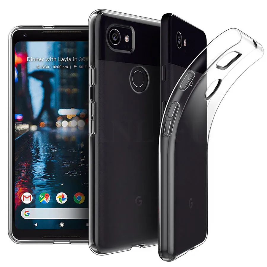Прозрачный чехол для Google Pixel 2/Pixel 2 XL тонкий мягкий силиконовый из ТПУ телефона