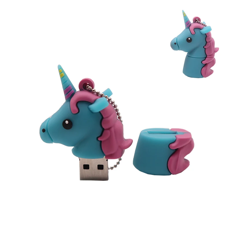 Реальная емкость Флешка в форме героя мультика Единорог usb флэш-накопитель 4 ГБ 8 ГБ 16 ГБ 32 ГБ 64 ГБ 128 Гб карта памяти необычный флеш-накопитель usb2.0