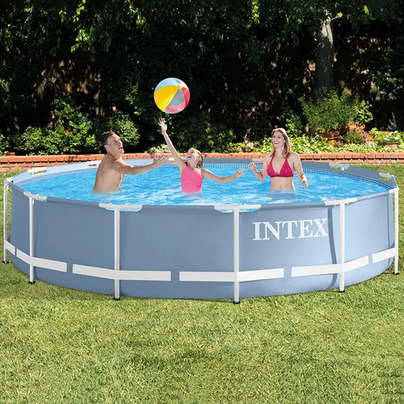10ft x 30in Intex Призма рамка для бассейнов круглая форма металлическая стальная рама Бассейн семейный бассейн детский бассейн с фильтрующим насосом