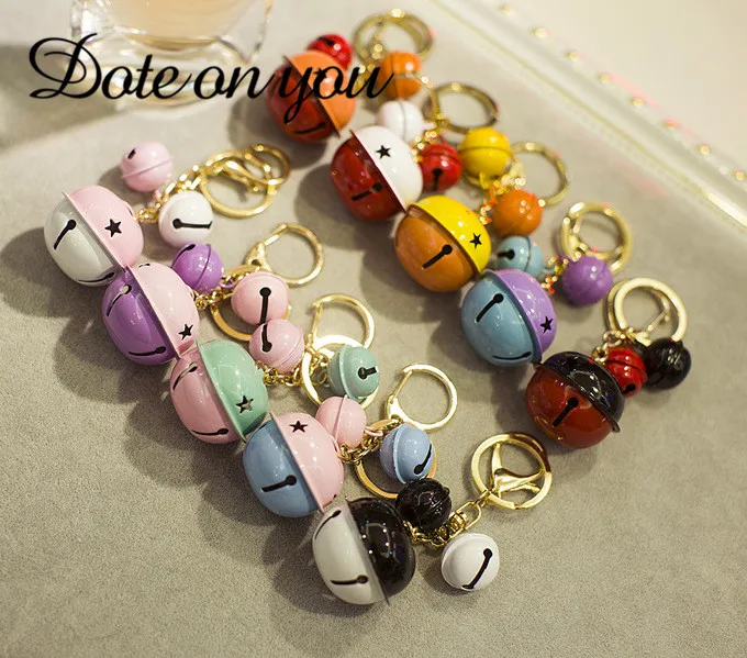 2018 New Charm Fashion Key Chain Plush Ring Bell Holder Female Bag Pendant Jewelry Women Keychain Keyring Gifts | Украшения и