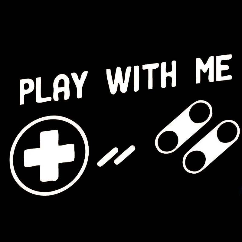 YJZT 14CM*8.5CM Video Games Play Game With Me Vinyl Window Decoration Car Sticker C22-0398 | Автомобили и мотоциклы