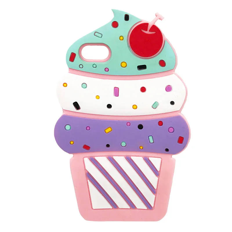 ice cream cupcakes Резиновый чехол с 3D милым стежком единорогом и котом для iPhone 7, 6, 6S Plus, 5S, SE, мягкий силиконовый чехол с мультипликационным принтом для iPhone X, XS, 8, 7, 6 S, чехол - Цвет: ice cream cupcakes