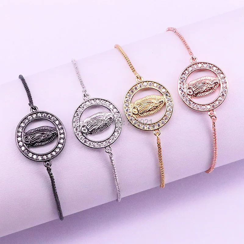 Новое поступление 10 шт очаровательные женские Браслеты Микро Проложить CZ Циркон