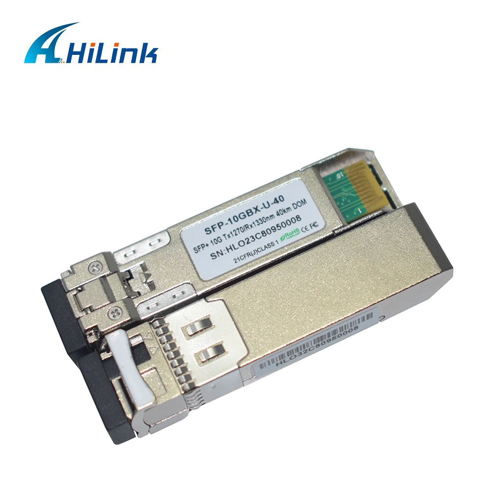 (1-10 пар) Бесплатная доставка! 10G Bidi 1270/1330nm 40 км SFP + LC оптический приемопередатчик DOM