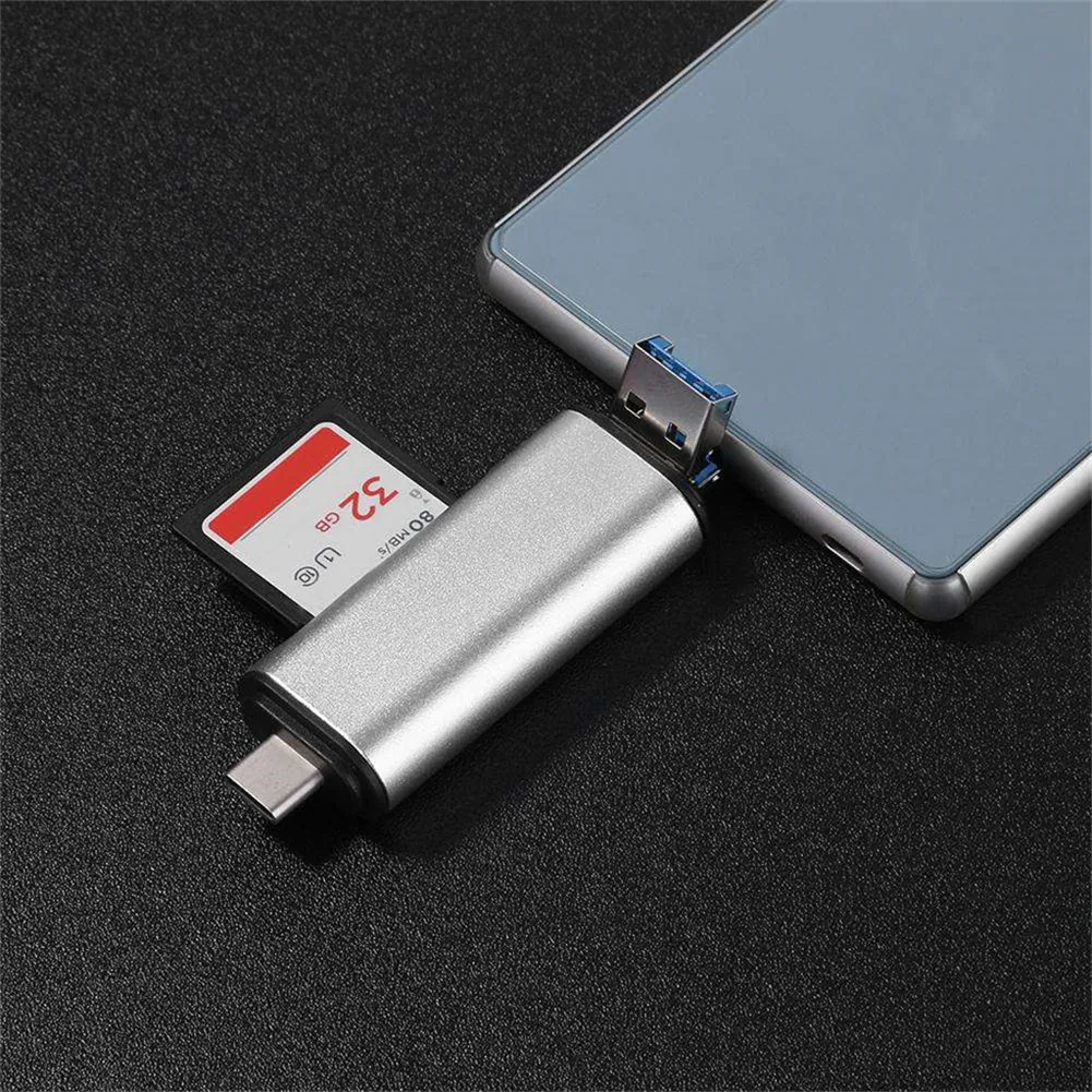 5-в-1 Тип C OTG кард-ридер с флеш-накопитель USB с гнездовым Интерфейс для ПК USB 3,0 чтения TF слот для карт памяти для устройства чтения sd-карт компьютерные принадлежности