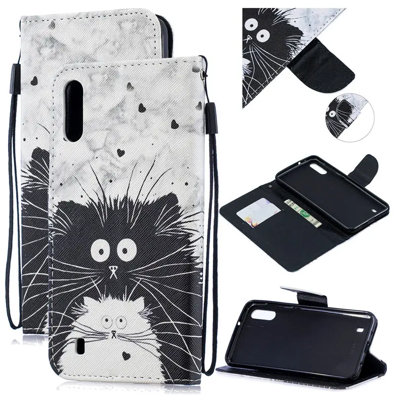 Кожаный чехол-бумажник COOLY с откидной крышкой для Samsung Galaxy A30 A40 A10 A20 A70 A50 M10 M20 M30