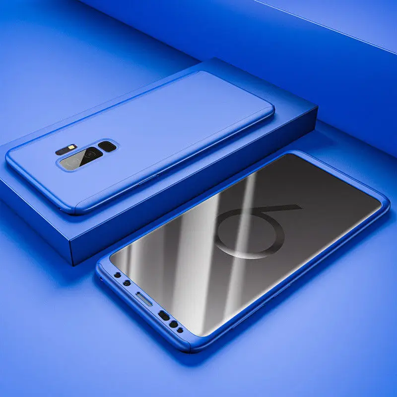 Синий Роскошный 360 градусов полное покрытие чехол для телефона для samsung Galaxy A30 A50 M20 S10 плюс S10E A8 A6 J4 J6 Plus противоударный чехол - Цвет: Синий