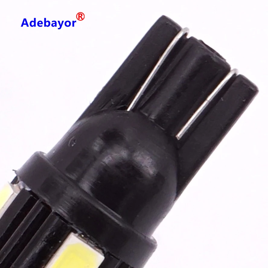 16 pcs/lot T10 6 SMD 5630 High Power 3W Super Bright wide instrument Indicator lamp 194 168 2825 W5W LED Car Lights Bulb | Автомобили и