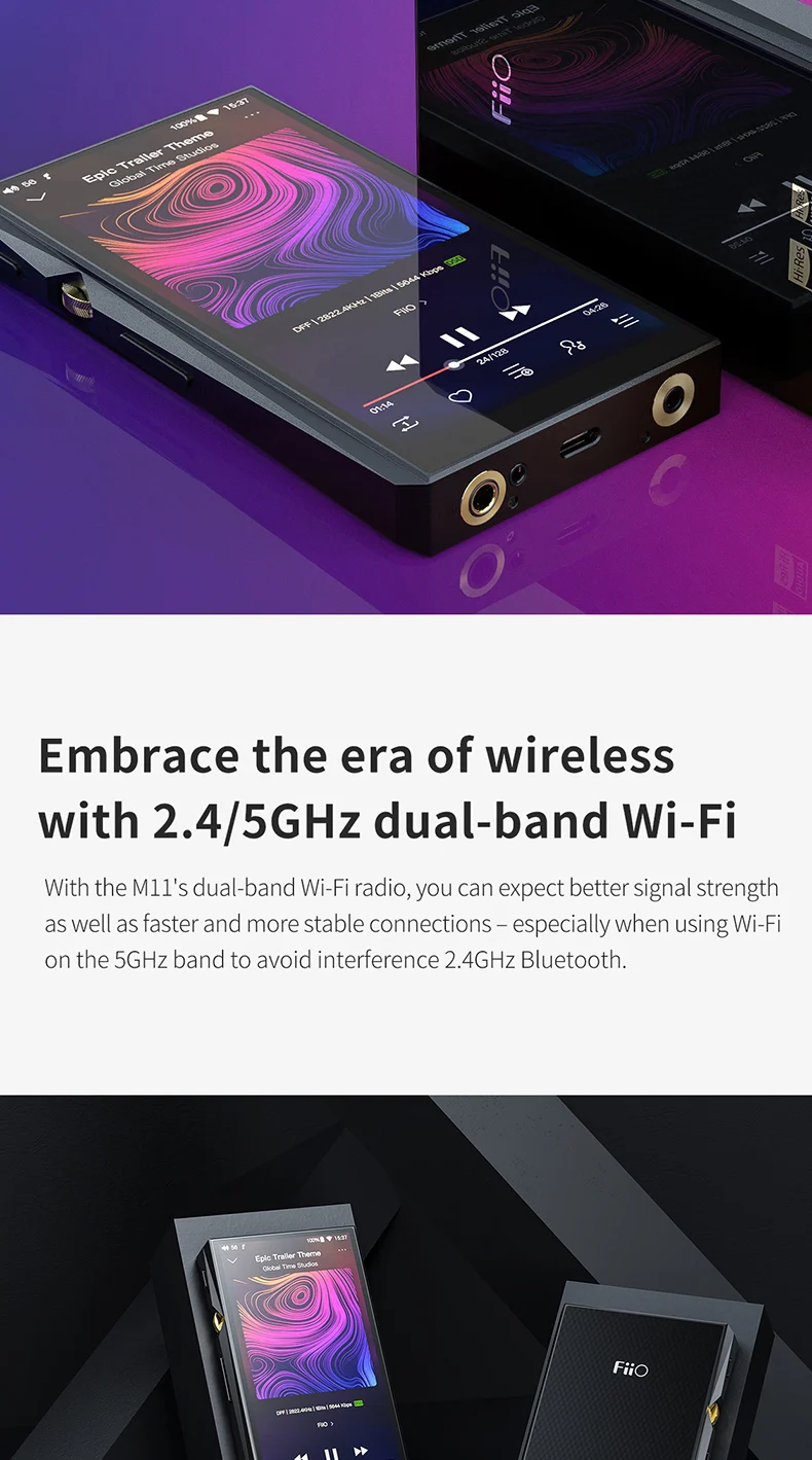 FiiO M11 HIFI аудио на базе Android Bluetooth без потерь портативный музыкальный плеер MP3 USB DAC wifi/Air Play/Spotify aptx-HD/LDAC DSD