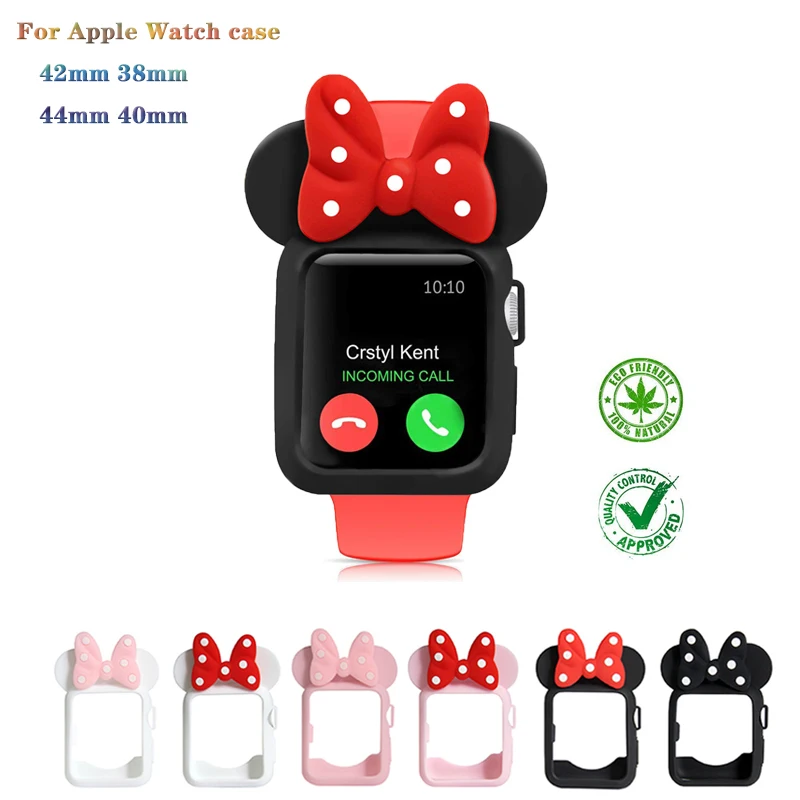 Мультипликационный персонаж силиконовый чехол для Apple Watch 42/38/44/40 мм милых девушек