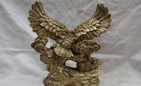 Песня voge gem S1243 9 Китайская народная Изысканная медная бронза фэн-шуй awing Fly Eagle