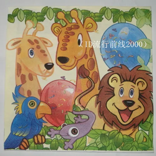 60 шт. Зоопарк 30x30 см Детский День Рождения Праздничные Атрибуты экологичный