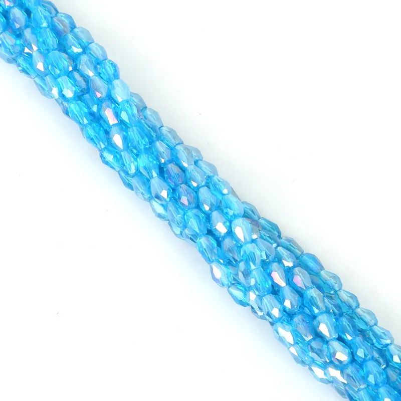Turquoise-AB Стиль, 70 шт./лот, цветные хрустальные бусины в форме капли воды, стеклянные бусины для рукоделия, аксессуары для ювелирных изделий ручной работы - Цвет: Turquoise-AB