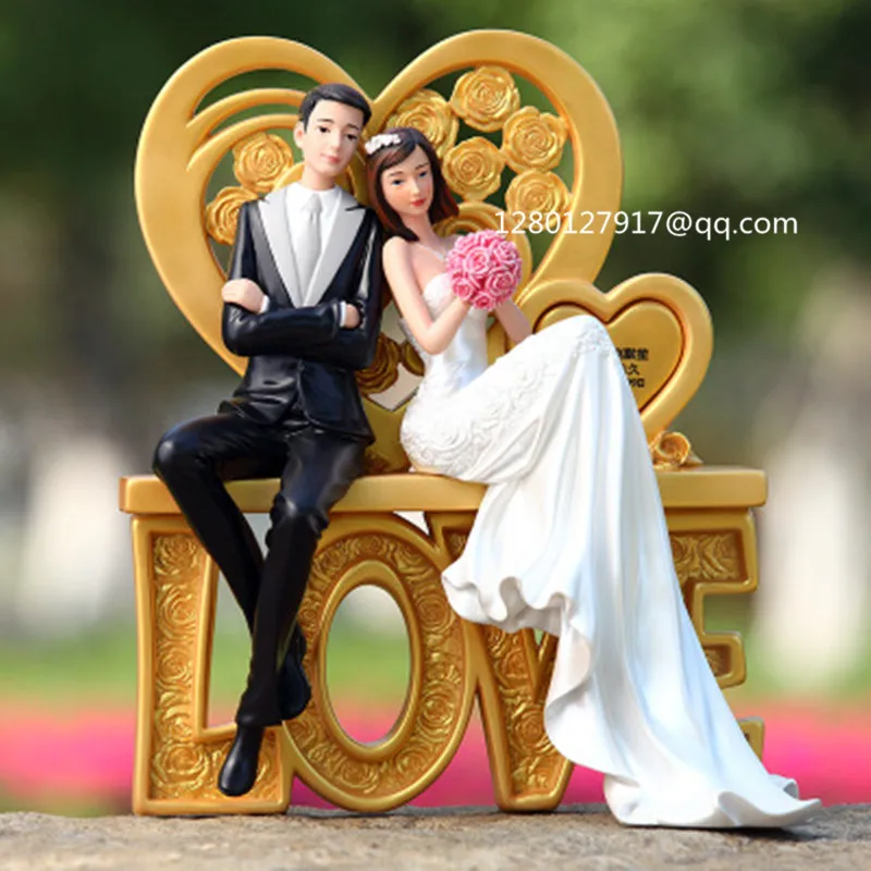 Love You Forever Creative Wedding Home Fashion Decoration Art Craft Resin Action Figure Collectible Model Toy Q194 | Игрушки и хобби