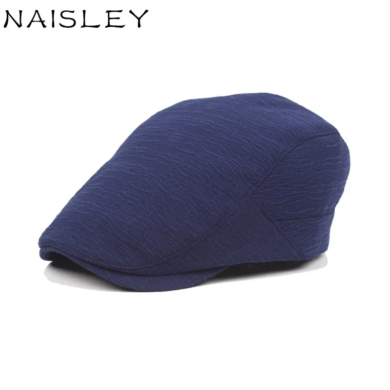 NAISLEY Brand Cotton Peaked Striped Pleated Adjustable Beret Outdoor Sun Breathable Lady Hat Women's Men Flat Berets Cap | Аксессуары
